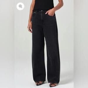 Agolde Low Curve Weightless Jean in Black Tar Women's 27 Rigid Barrel